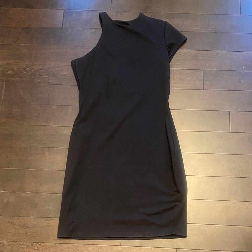 Susana Monaco Black One Shoulder Dress